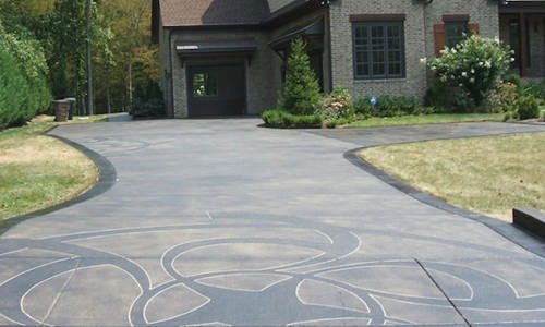 Decorative driveway in Albuquerque